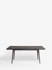 Dark Grey Ezra Oak Effect Dining Table - Image 7 of 9