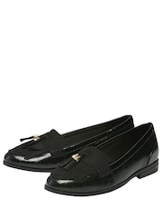 Črne balerinke z resicami M&Co Croc - Slika 2 iz 3