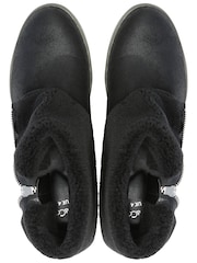 M&Co Black Fold Over Ankle Boots - Image 3 of 3
