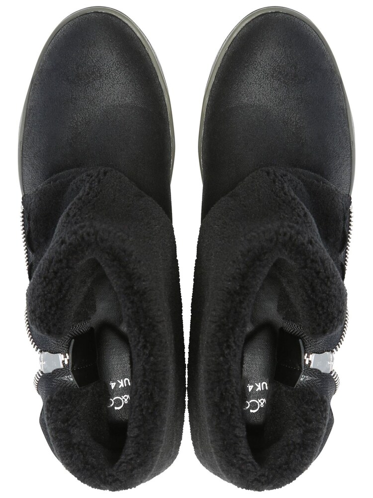 M&Co Black Fold Over Ankle Boots - Image 3 of 3