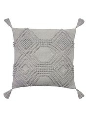 furn. Grey Halmo Woven Polyester Filled Cushion - Image 1 of 5