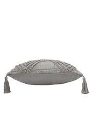 furn. Grey Halmo Woven Polyester Filled Cushion - Image 3 of 5