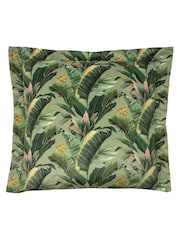 Evans Lichfield Multicolour Manyara Leaves Velvet Polyester Filled Cushion - Image 1 of 4