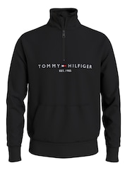Tommy Hilfiger Black Logo Mock Neck Jumper - Image 4 of 6