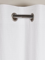 White Next Soft Crinkle Blackout Eyelet Curtains - Image 6 of 8