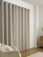 Fine Bouclé Eyelet Lined Curtains - Image 1 of 4