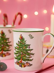 Spode Set of 4 White Christmas Tree Mugs - Image 2 of 4