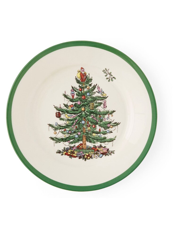 Spode Set of 4 White Christmas Tree Plates 20cm - Image 2 of 4