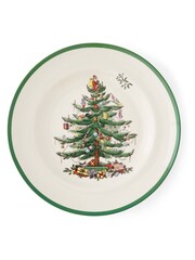 Spode Set of 4 White Christmas Tree Plates 27cm - Image 2 of 4