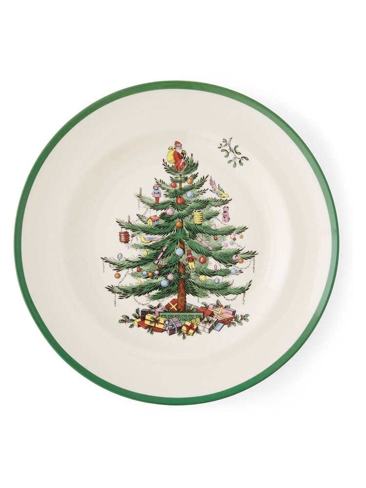 Spode Set of 4 White Christmas Tree Plates 27cm - Image 2 of 4