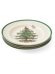 Spode Set of 4 White Christmas Tree Plates 27cm - Image 3 of 4