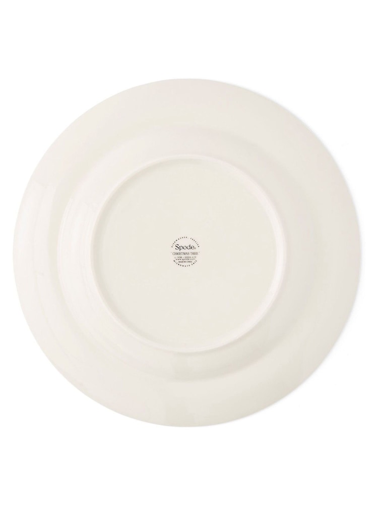 Spode Set of 4 White Christmas Tree Plates 27cm - Image 4 of 4