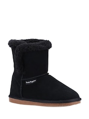 Schwarz - Hush Puppies Ashleigh Hausschuh-Stiefel - Bild 2 von 4