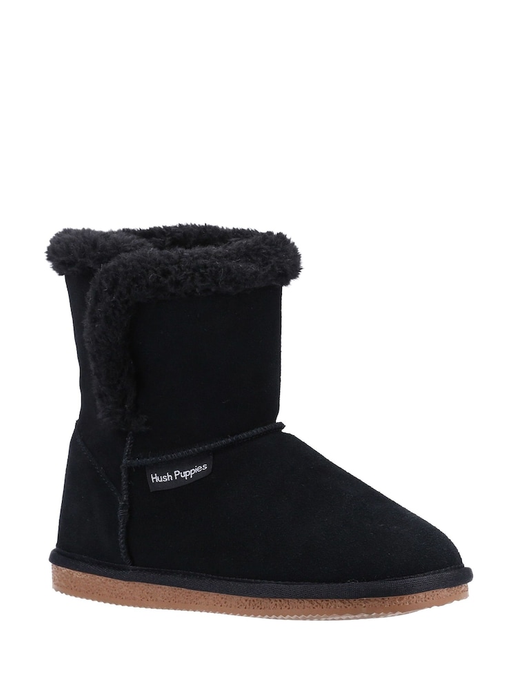 Schwarz - Hush Puppies Ashleigh Hausschuh-Stiefel - Bild 2 von 4