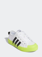adidas Originals White Nizza Trainers - Image 3 of 7