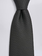 MOSS Black Textured Tie - Image 1 of 2