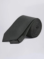 MOSS Black Textured Tie - Image 2 of 2