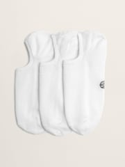 MOSS White Bamboo Trainer Socks 3 Pack - Image 1 of 2