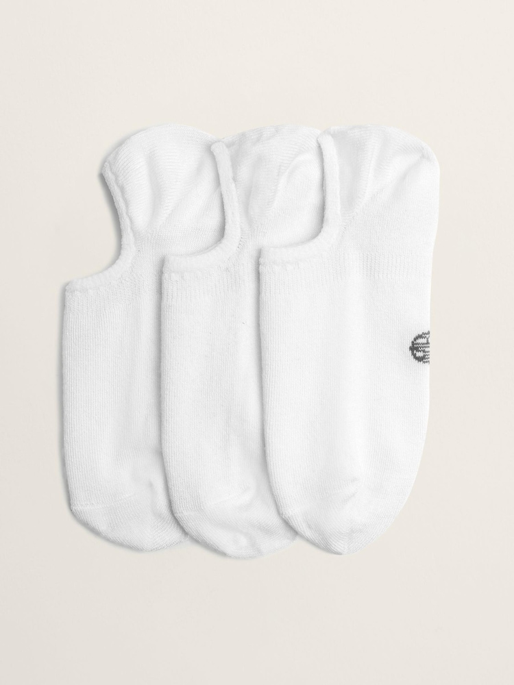 MOSS White Bamboo Trainer Socks 3 Pack - Image 1 of 2