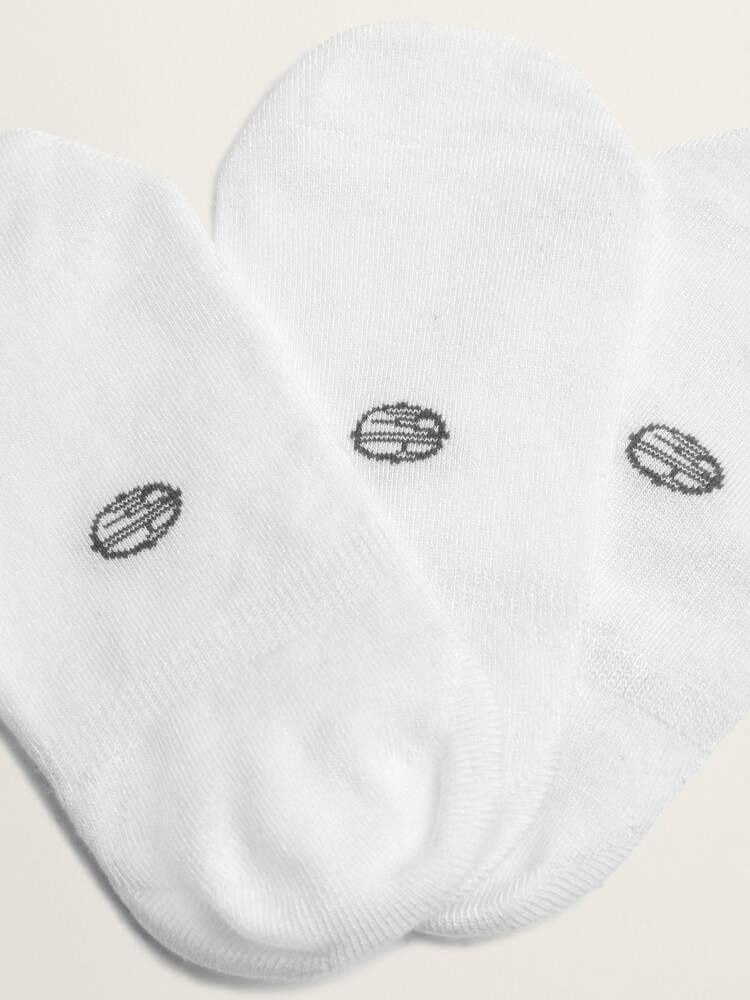 MOSS White Bamboo Trainer Socks 3 Pack - Image 2 of 2