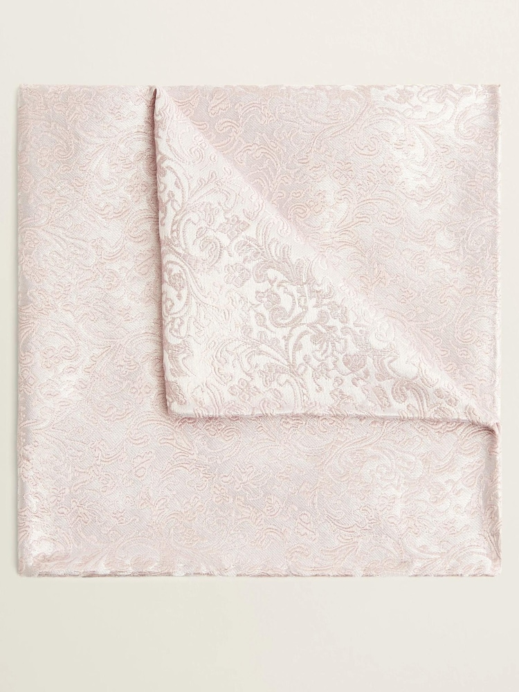 MOSS Pink Floral Swirl Pocket Square - Image 1 of 1