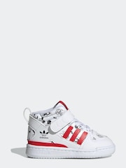 adidas Originals White Forum Mid 360 Trainers - Image 1 of 7