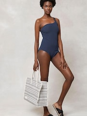 Mint Velvet Tummy Control One Shoulder Swimsuit - Image 5 of 7