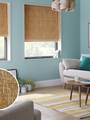 Ochre Yellow Ready Made Heavyweight Chenille Lined Blind - Image 1 of 4