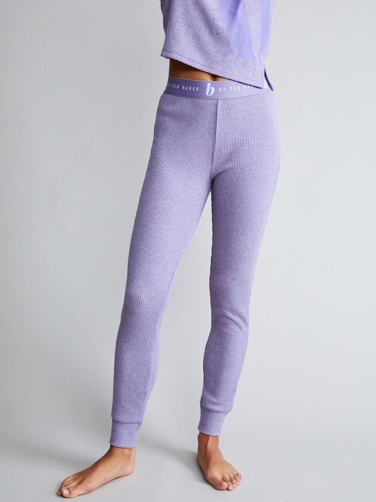 Сиренево-фиолетовый - Спортивные брюки в рубчик B by Ted Baker - Изображение 1 из 4