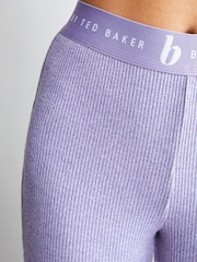 Сиренево-фиолетовый - Спортивные брюки в рубчик B by Ted Baker - Изображение 4 из 4