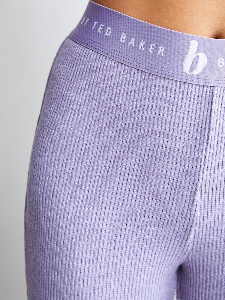Сиренево-фиолетовый - Спортивные брюки в рубчик B by Ted Baker - Изображение 4 из 4