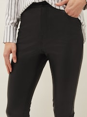 Phase Eight Black Faux Leather Amina Jeggings - Image 4 of 6