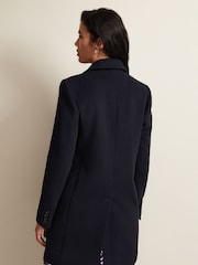 Phase Eight Blue Lydia Wool Car Coat - Image 2 of 8