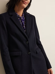 Phase Eight Blue Lydia Wool Car Coat - Image 6 of 8