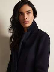 Phase Eight Blue Lydia Wool Car Coat - Image 7 of 8