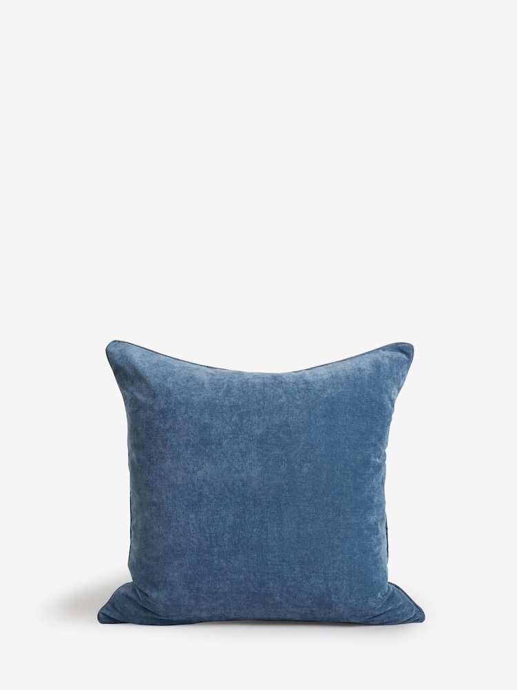 Airforce Blue 59 x 59cm Soft Velour Cushion - Image 6 of 7