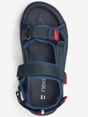 Navy Blue Strap Touch Fastening Trekker Sandals - Image 3 of 5