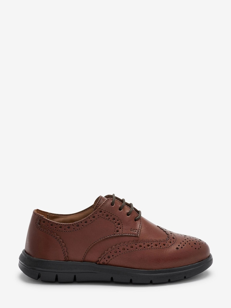 Tan Brown Light Weight Flexible Sole Brogues - Image 1 of 5
