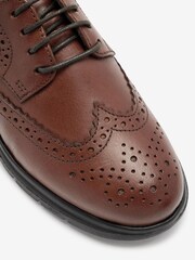 Tan Brown Light Weight Flexible Sole Brogues - Image 4 of 5