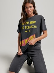 Superdry Dark Black Sex Pistols Limited Edition 100% Cotton T-Shirt - Image 3 of 4