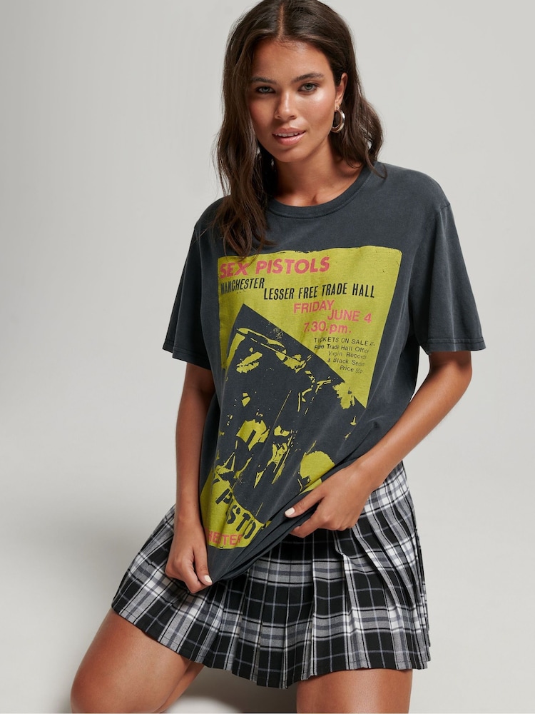 Grijs chroom - Superdry Sex Pistols Limited Edition 100% katoenen t-shirt - Afbeelding 2 van 4 Grijs chroom - Superdry Sex Pistols Limited Edition 100% katoenen t-shirt - Afbeelding 2 van 4