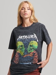 Superdry Black Grey Metallica Limited Edition T-Shirt - Image 2 of 5