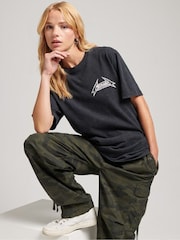 Superdry Black/white Metallica Limited Edition T-Shirt - Image 4 of 6