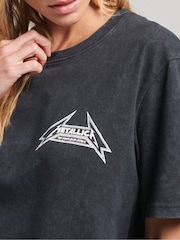 Superdry Black/white Metallica Limited Edition T-Shirt - Image 5 of 6