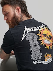 Superdry Black Metallica Limited Edition T-Shirt - Image 3 of 3