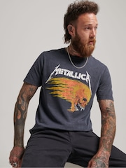 Superdry Grey Metallica Limited Edition 100% Cotton T-Shirt - Image 1 of 3