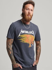 Superdry Grey Metallica Limited Edition 100% Cotton T-Shirt - Image 2 of 3