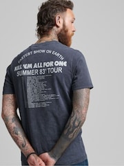 Superdry Charcoal Black Metallica Limited Edition T-Shirt - Image 2 of 4