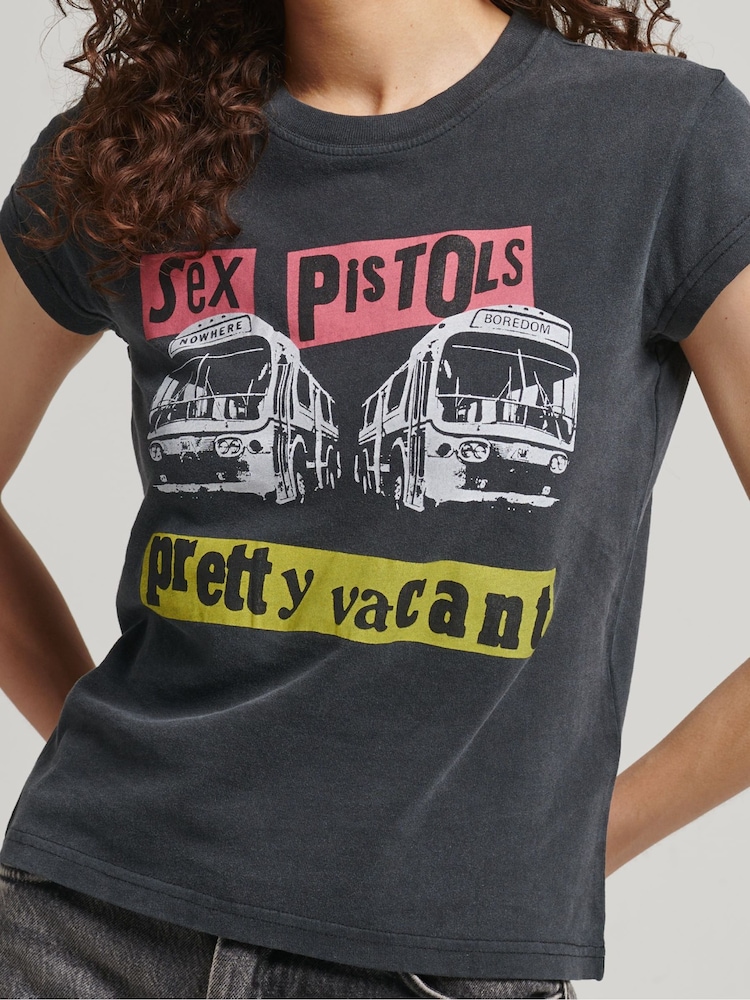 Superdry Black Chrome Sex Pistols Limited Edition 100% Cotton T-Shirt - Image 3 of 3