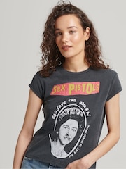 Superdry Black Sex Pistols Limited Edition 100% Cotton T-Shirt - Image 1 of 3